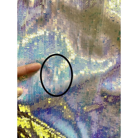 NWT $288 NBD Amethyst Sequin Side Slit Sleeveless Column Maxi Gown Dress M - Picture 11 of 12